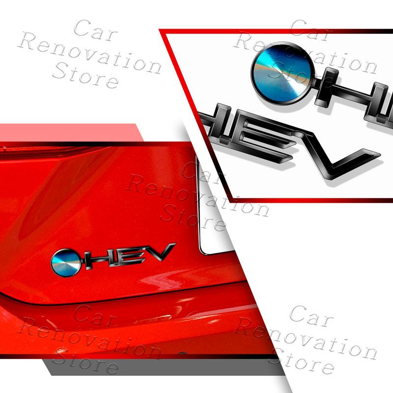 3D ABS Plastic HEV Logo Sticker For Toyota Camry Corolla Highlander Prius Auris Hilux Prado Side Fender Rear Trunk Decoration CW4