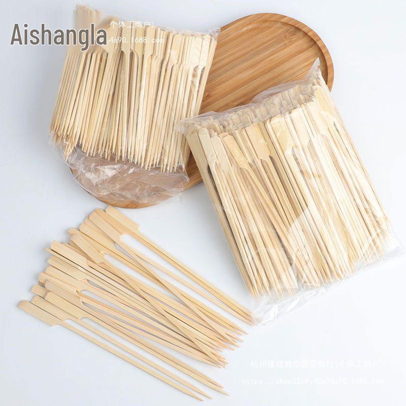 Bamboo Skewers for Grilling Oden and Bobo Chicken with Disposable Handles