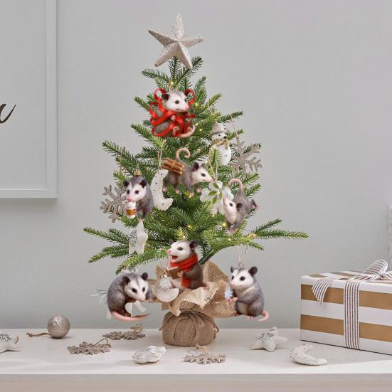 Possum Christmas Advent Calendar 24 Days of Joy Acrylic Ornament for Tree Decor Festive Countdown Box for Kids & Animal Lovers