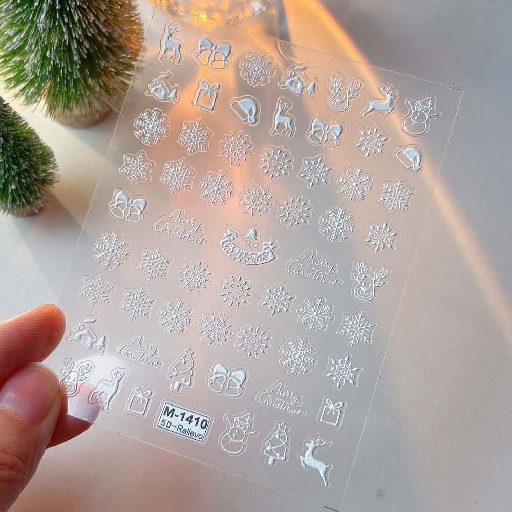 Nail Accessories Christmas Snowflake Nail Stickers Christmas Nail Decorations  Christmas Party