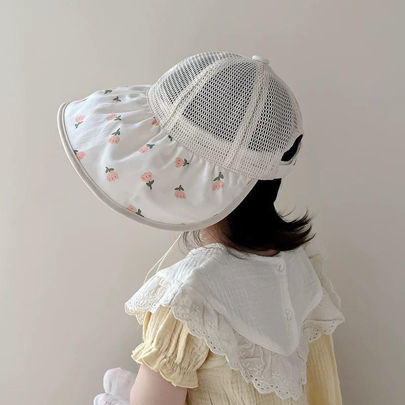 Summer Kids Sun Hat With Wide Brim Beach Shade For Toddler Girls Boys