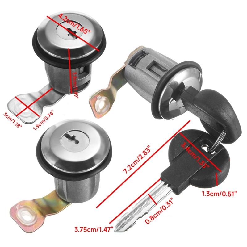 Industrial Grade Car Door Lock Barrels Set with 2 Keys Barrels Lock Door Lock Set Simple Installation for 9170G3 9170.CW
