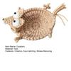 Sottobicchiere a forma di scoiattolo all'uncinetto, Sottobicchieri divertenti a forma di scoiattolo, Tappetini per tazze animali carini fatti a mano, Tappetino decorativo per tazze da bevande, Regalo per amanti degli animali