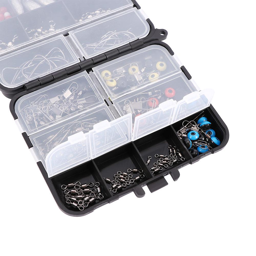 Accessories Bead Sinker Jig Hook Swivels Fishing Tackle Boxes 160pcs Kit Tackle Fishing Tool