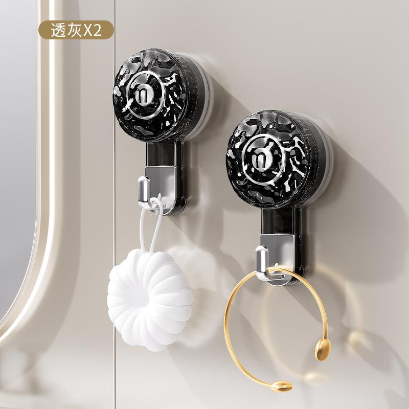 

Strong Adhesive Hooks Vacuum No-Drill Heavy Duty Transparent Suction Cup Hooks for Bathroom Kitchen Behind Door