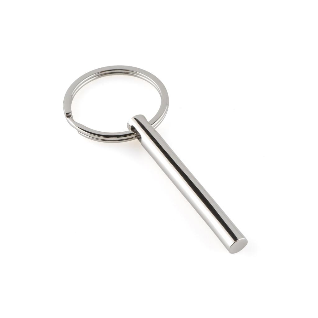 Alavel Keychain, Car, Motorcycle, Bicycle, Ring, Key Ring, Men's, Women's, Small, Smart, Simple Design, Metallic Silver, Key Case, Round, Cylindrical