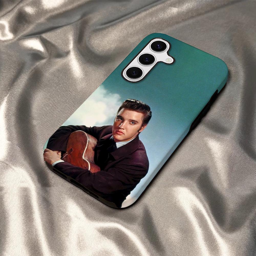 

E-Elvis P-Presley Singer Phone Case For Samsung S25 S24 S23 S22 S21 Plus Ultra A56 A36 A26 A16 Glossy HD Hard PC Cover SamsungS22
