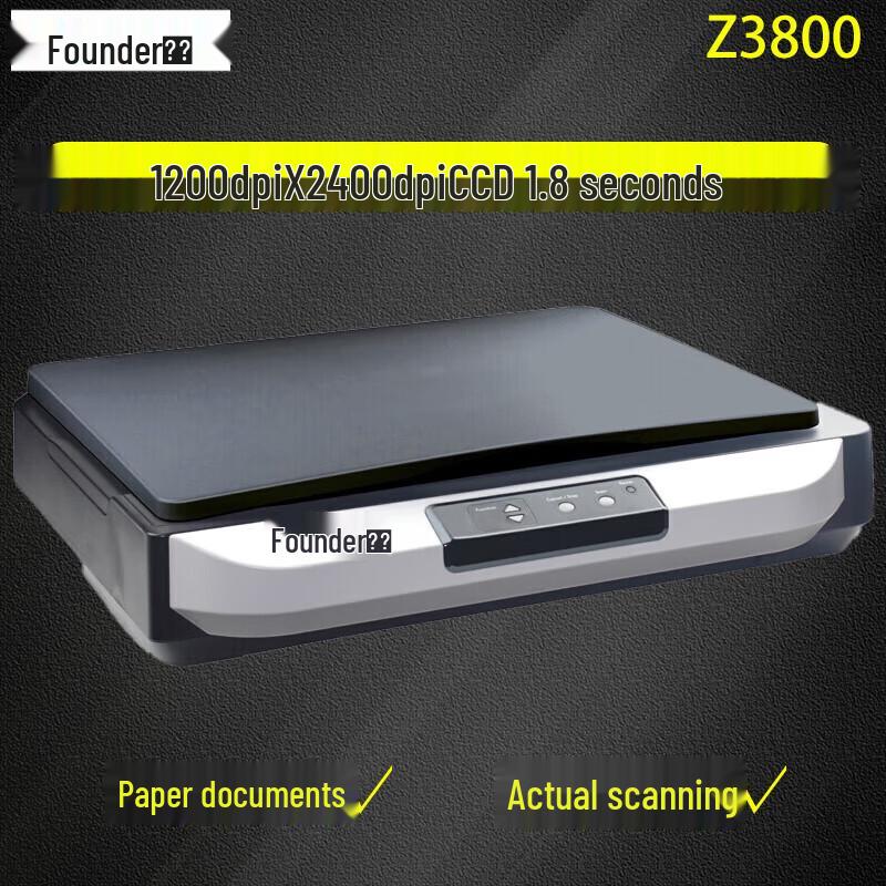 Founder Z3800 A3 Flatbed Document Scanner CN Plug (adapter Included)