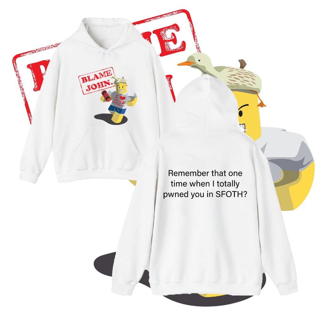 Blame John Printed Hoodie Sweatshirts Women Autumn Winter Funny Fashion Long Sleeve Fleece Hoodie Men Casual O-Neck Pullover