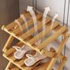 Natural Bamboo Shoe Rack Multi-layer Installation-Free Shoe Organizer Doorstep Corner Storage Shelves Living Room Shoes Cabinet