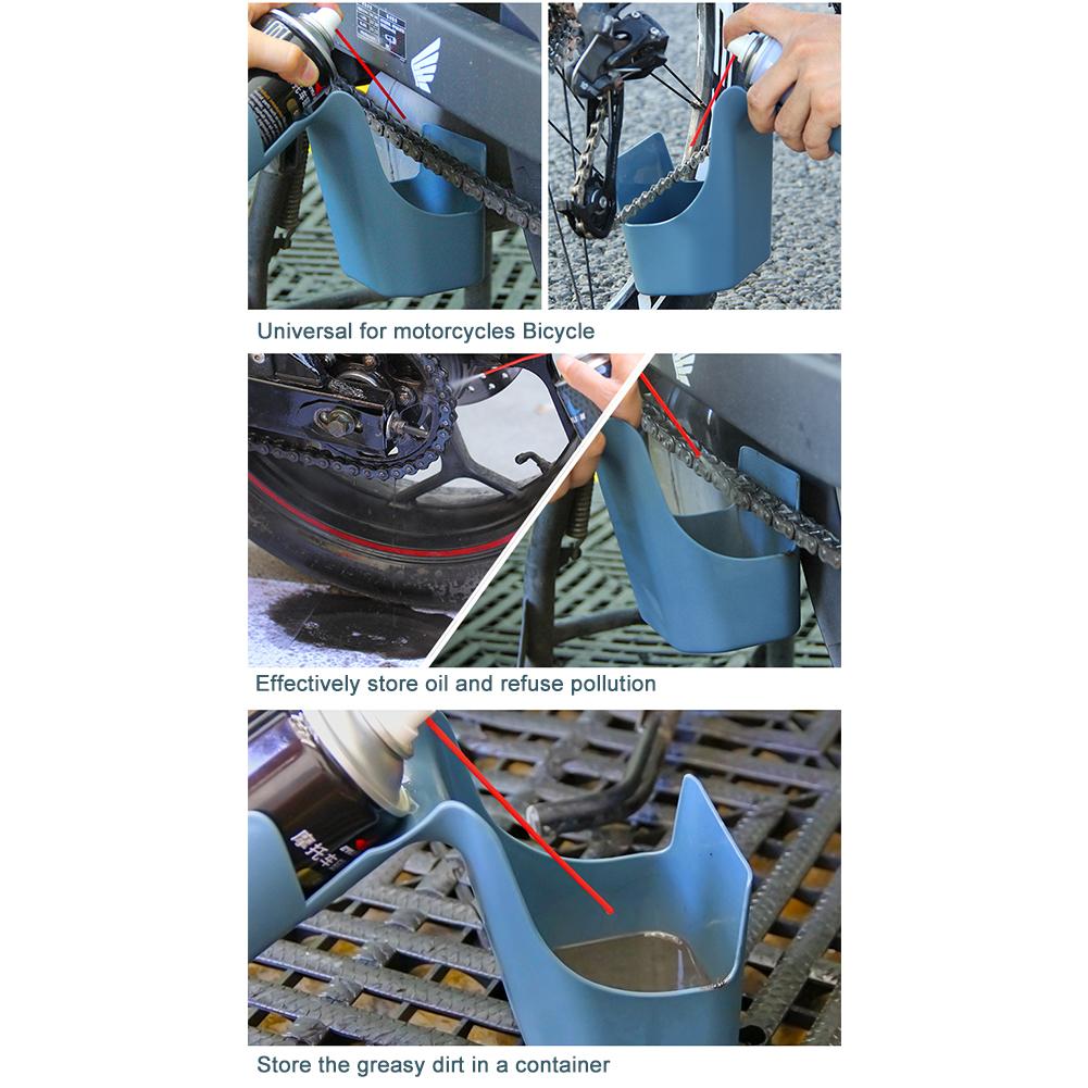 Motorcycle Chain Cleaning Tool Wear-resistant Chain Oiling Diverter Tool Motorcycle Bike Chain Cleaner Tool for Motorcycle Bike