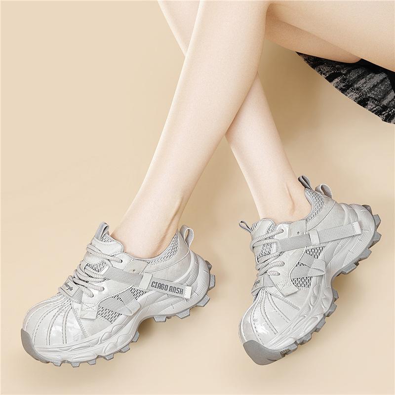 

Casual sports shoes retro contrasting colors sweet and cool spring new women s shoes shell head platform dad shoes 35