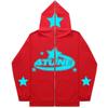 Oversized Gotische Rits Hoodie Heren Streetwear Hip Hop Casual Pullover Jas