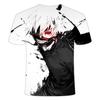 Anime T-Shirt für Kinder Hip Hop Tokyo Ghoul 3D-Druck Stil Mode Kurzarm T-Shirts Sommer Tops Kinder T-Shirt Kleidung Streetwear