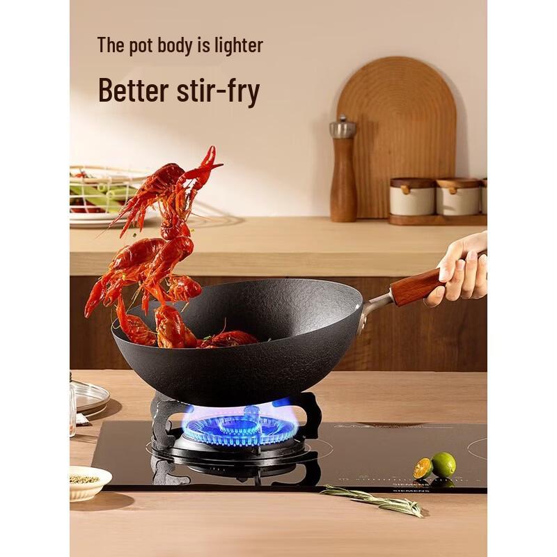 

COOKER KING 30cm Wrought Iron Flat-Bottom Wok