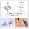 copper Charm Compatible With Bracelets Do It Yourself Jewellery Making Pink Zircon Authentic Red Blue Charm Bead Charms Ideal For Women Wedding Birthd