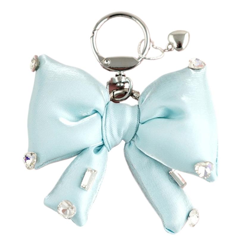Elegant Butterfly Bowknot Keychain with Sparkling Rhinestones Detail Sturdy Alloy Construction Pendant Trendy Women