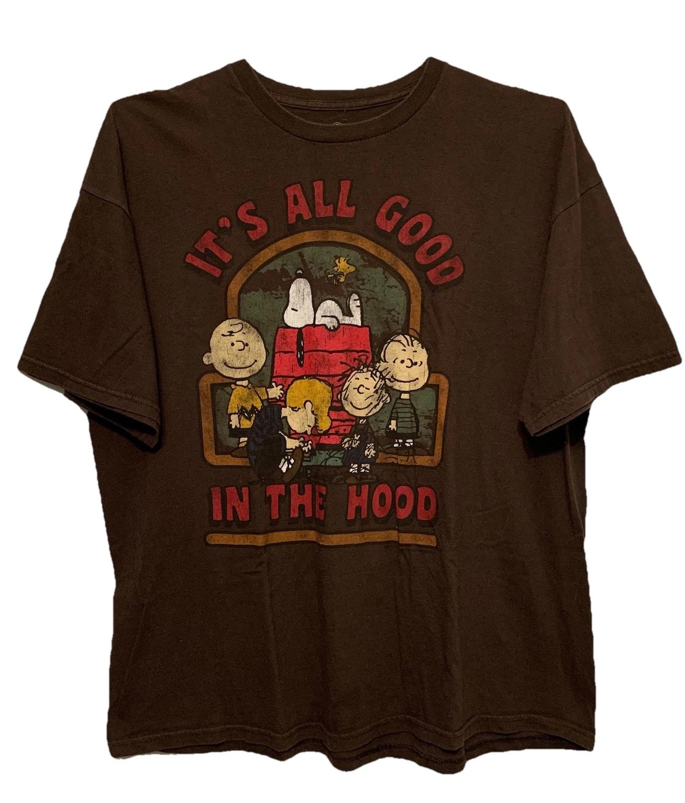 Peanuts It’s All Good In The Hood T-Shirt 2XL Charlie Brown Snoopy Woodstock XL