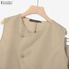 ZANZEA Women Sleeveless Vest Tops and Long Skirts Summer Two Piece Suit Sets