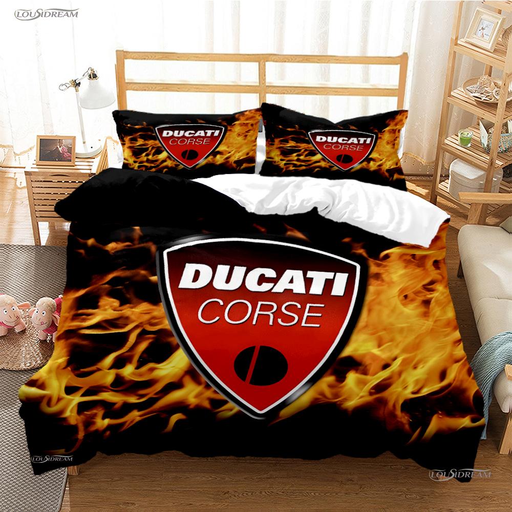 Moto Racing Casal All Season Duvet Cover Comforter Bedding Sets Soft Quilt Cover And Pillowcases Boys Single/Double/Queen/King