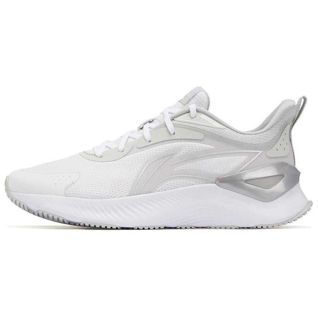 Li Ning YueYing 3.0 Cushioning Abrasion Resistant Breathable Low top Sprint Running Shoes Men's White Gray ARHU023-4