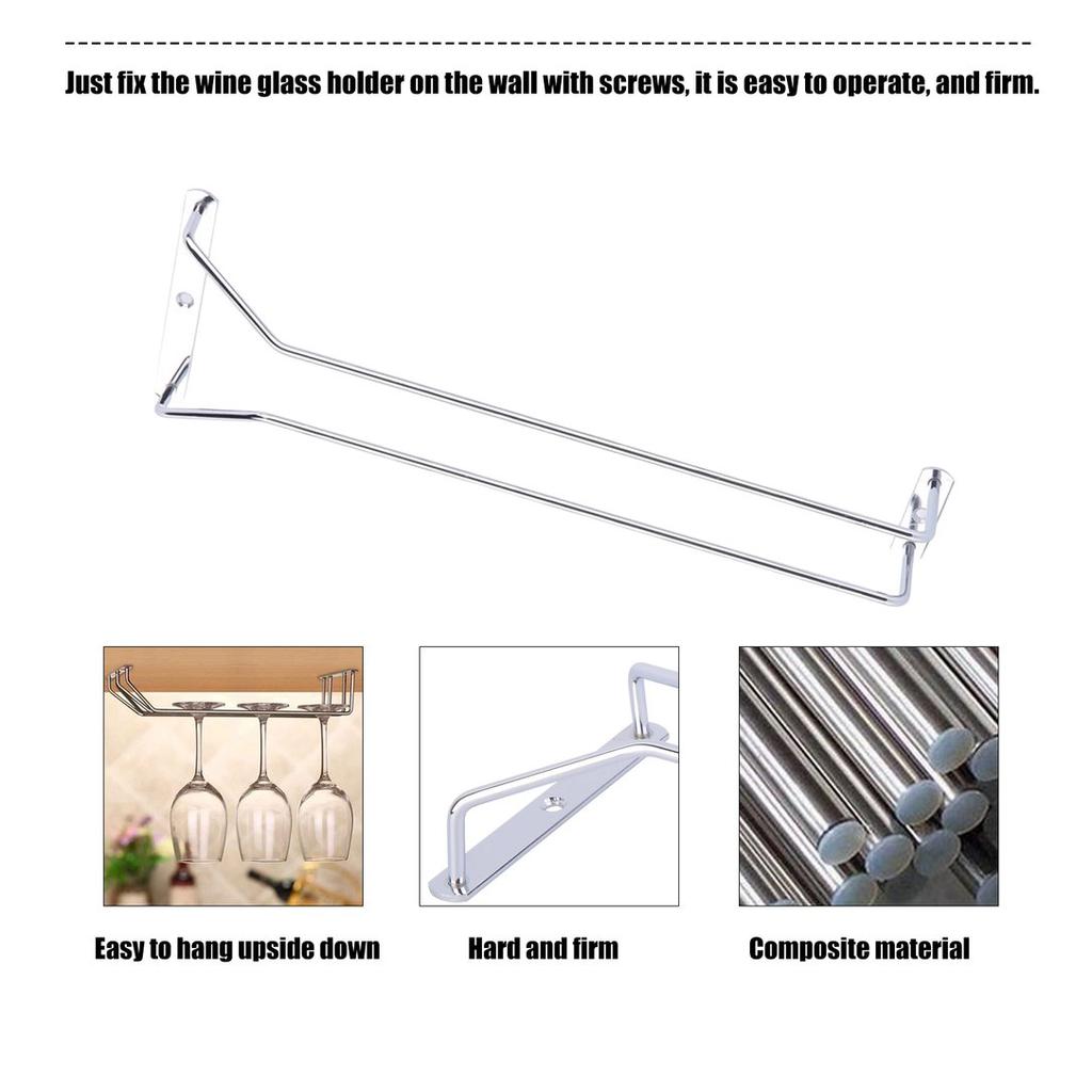 Buy Dessert Life Wine Glass Rack Hanging Chrome Plated Stemware Holder