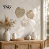 Large Hollow Leaf Decor 3Pcs Wooden Monstera Wall Decorations, Bohemian Hanging Ornament, Tropical Natural Wood Art for Home Living Room Bedroom