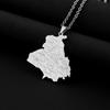 Chic Punjab Map Pendant Clavicular Chain Accessory Exquisite City Map Necklace Adornment for Daily Wear Dates Parties