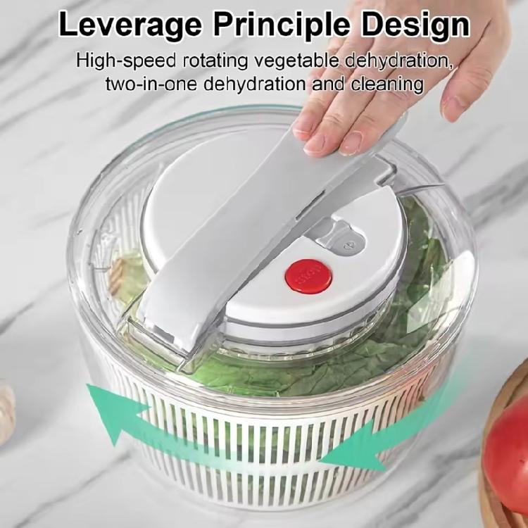 Vegetable Lettuce Leaf Dehydrator with Lid Large Capacity Basket Easy Press Salad Spinner for Kitchen  Use