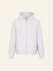 The Innrs Oversized Full Zip Hoodie (White Melange)