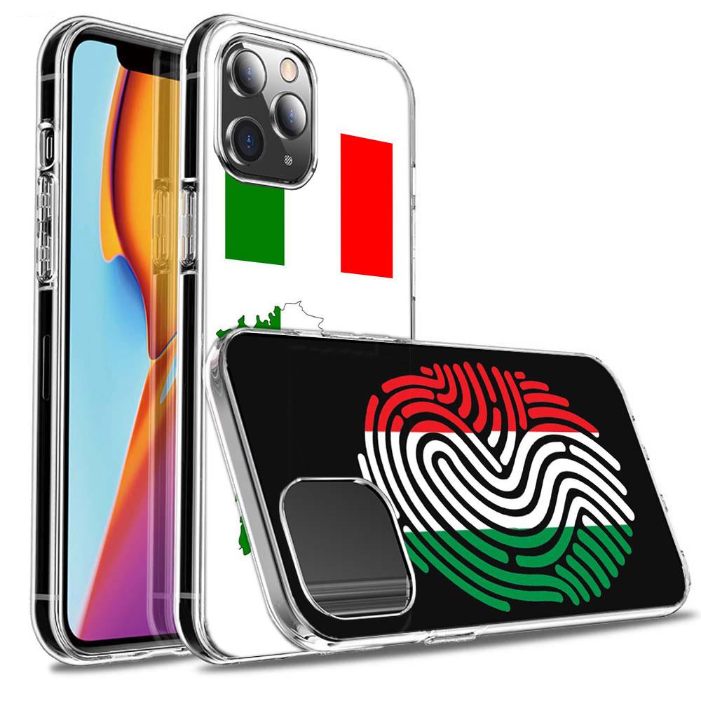 Italy Flag Phone Case For Iphone 16E 15 Pro 14 Plus 17E 16 17 Pro Max Air 11 12 13 Mini Shockproof Capa Cute Cover TPU Clear