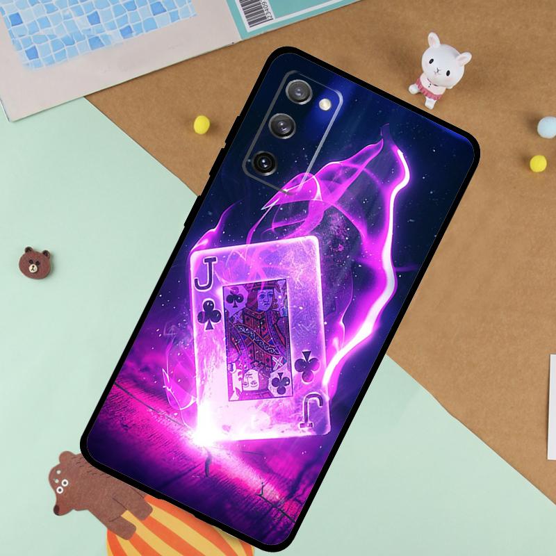 Poker Spielkarte Weiche Hülle für Samsung Galaxy S25 Ultra S9 S10 S20 FE S21 S22 S23 Plus S24 Ultra Funda Cover