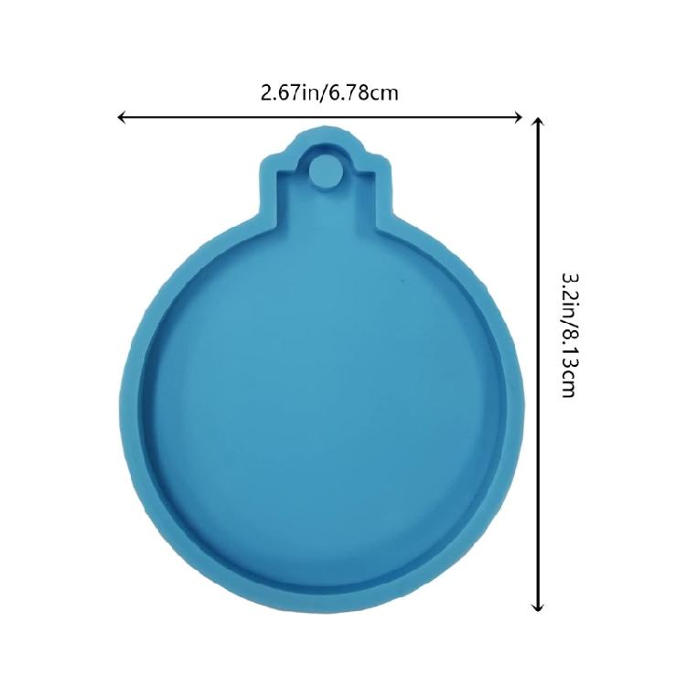 Resin Silicone Circle Keychain Molds Christmas Ornament Molds for Jewelry Making
