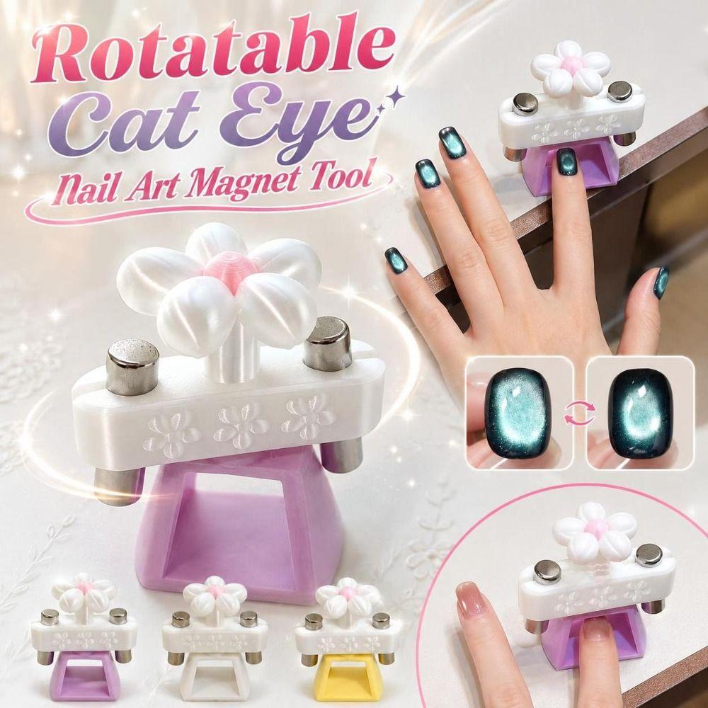 Rotatable Cat Eye Nail Magnet Portable Rotatable Nail Magnet Practical Nail Art Magnet Tool  DIY