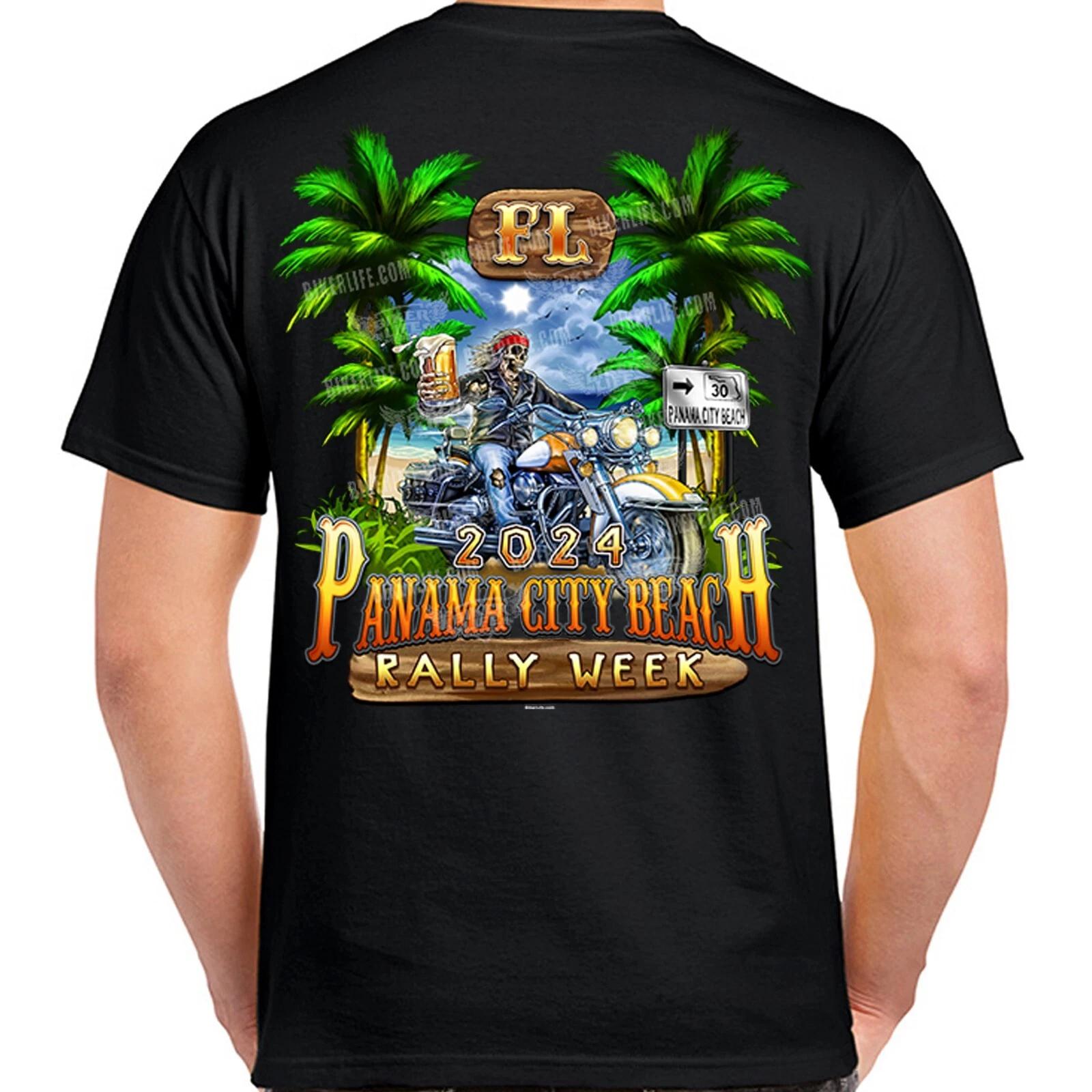 2024 Panama City Beach Rally Week Freedom & Beer T-Shirt XXL