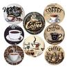 Non-slip Cup Coasters 8PCS Coasters, Colorful Wood with Non-Slip Heat Insulation Set Waterproof Drink Holder, for Home Office Dining Table Decorative