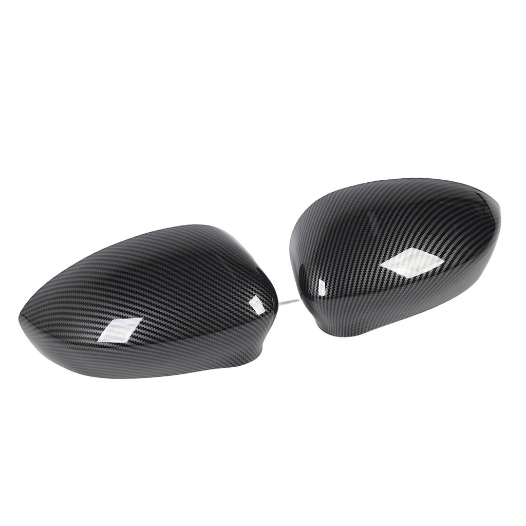2 Pcs Door Side Rearview Mirror Cover Cap Left Right Wing Mirror Cover Replacement for Fiat 500 2007 To 2020 Carbon