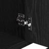 Bathroom Furniture Set 3 Pcs Black Oak Effect Particleboard