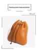 Vintage Genuine Leather Cowhide Coin Purse & Earphone Storage Drawstring Bag