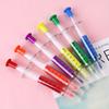 1Pc Kawaii Syringe Highlighter Pen Syringe Needle Shape Mechanical Color Pen Ballpoint for Office School Marker Writing Tool Comfortable Grip Statione
