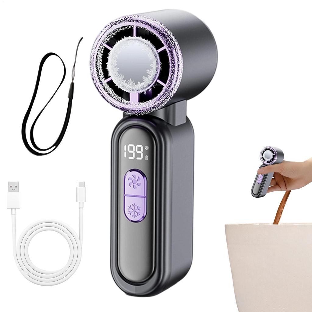Handheld Fan With Cooling Plate/Mini Fan Electric Strong Wind Adjustable Appliance Electric Fan Handheld Air Blower Portable Fan