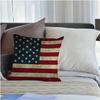 Pc Vintage American Flag Pillow Cover Patriotic Stars  Stripes Design Cushion Case for Sofa Bedroom Living Room Decor