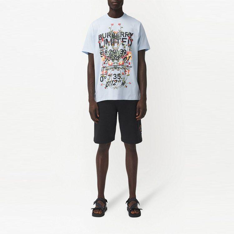 Burberry T Shirt Unisex Light Blue 80374681