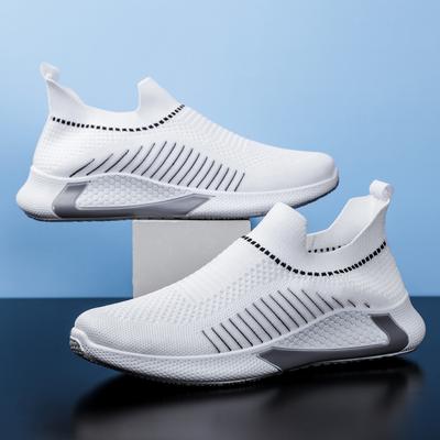 Casual Shoes New Men's Shoes Flying Woven Breathable Casual Shoes Student Comfortable Running Trendy Shoes Men's Sneaker