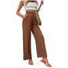 2026 Frühling/Sommer Neue Damen Einfarbige Freizeithose Elastisch Hoher Bund Locker Lange Hose
