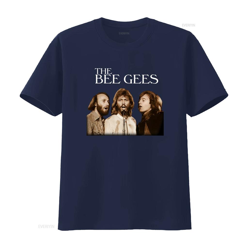 The Bee Gees Vintage Band Print Cotton T Shirt Black Available in S 5Xl vintage Soft homme Comfortable Slightly fashion