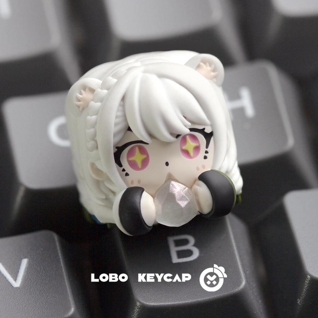 Delta Luna Ma Xiaowen Heart of Africa Ocean Teardrop Resin Keycap for Mechanical Keyboards