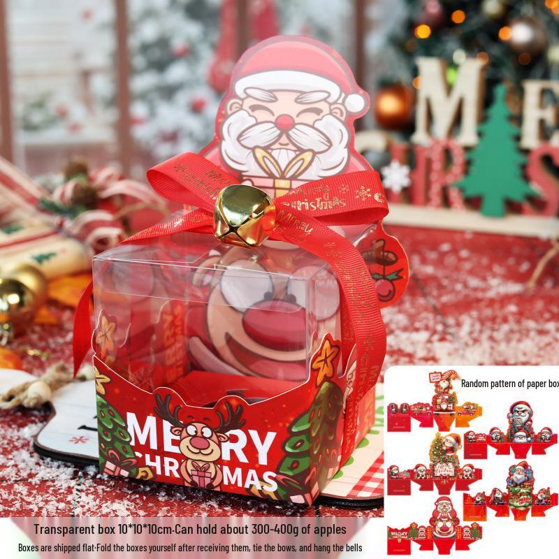 Transparent Christmas Eve Apple Gift Box