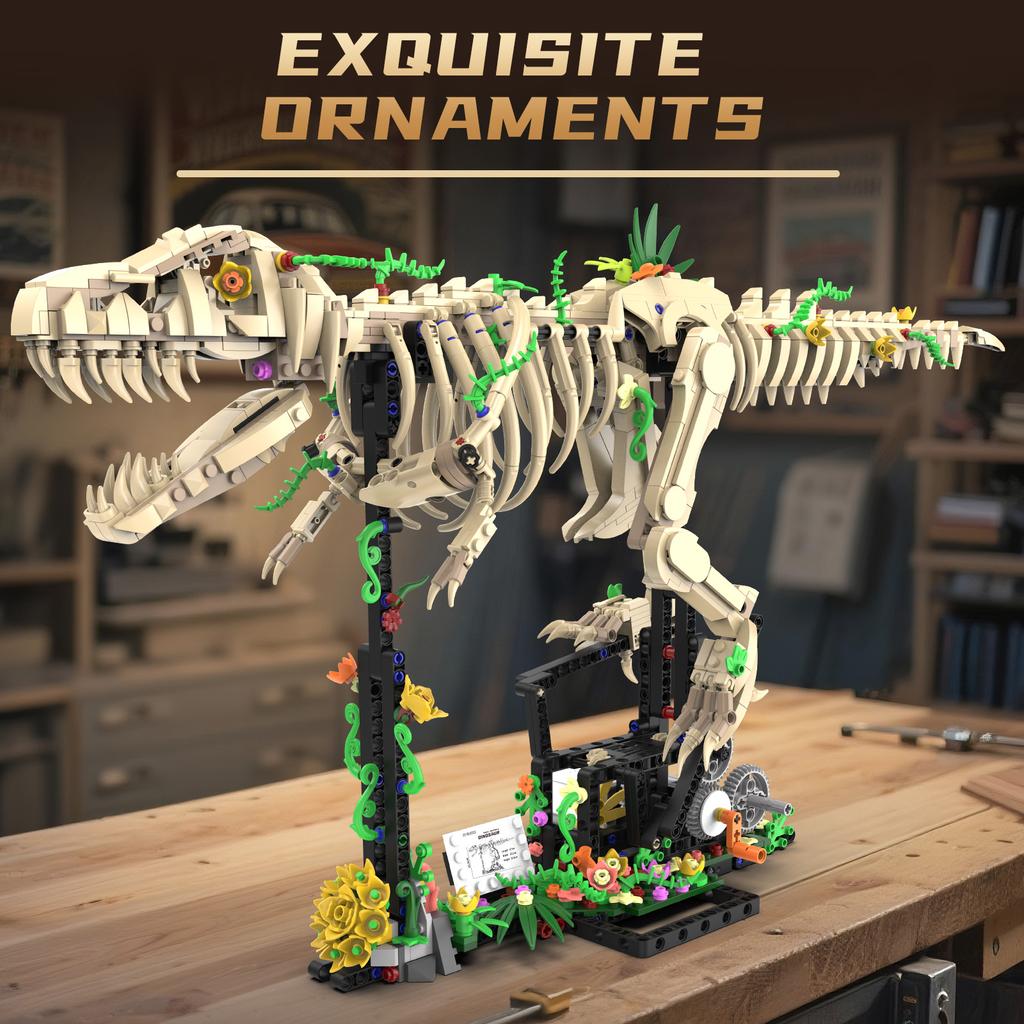 Motorized Dinosaur Building Blocks Jurassic DIY Model STEM Educational Construction Toy Boys Kids Birthday Xmas Gift