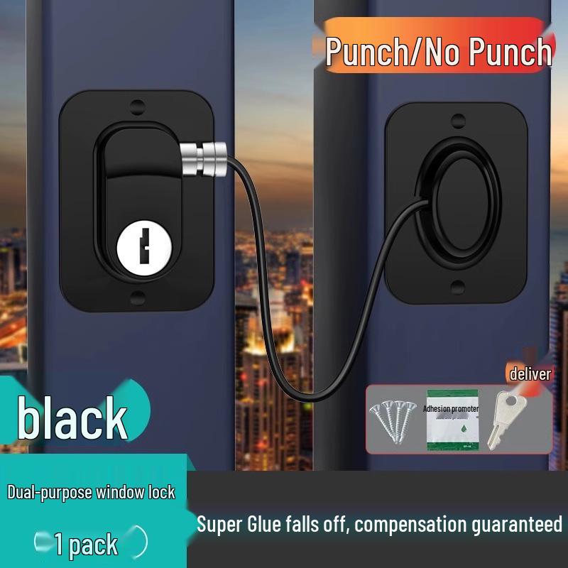 Child Safety Lock for uPVC/Aluminum Doors and Windows - Windproof Support Hook